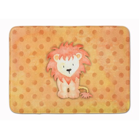 Carolines Treasures Polkadot Lion Watercolor Machine Washable Memory Foam Mat BB7374RUG